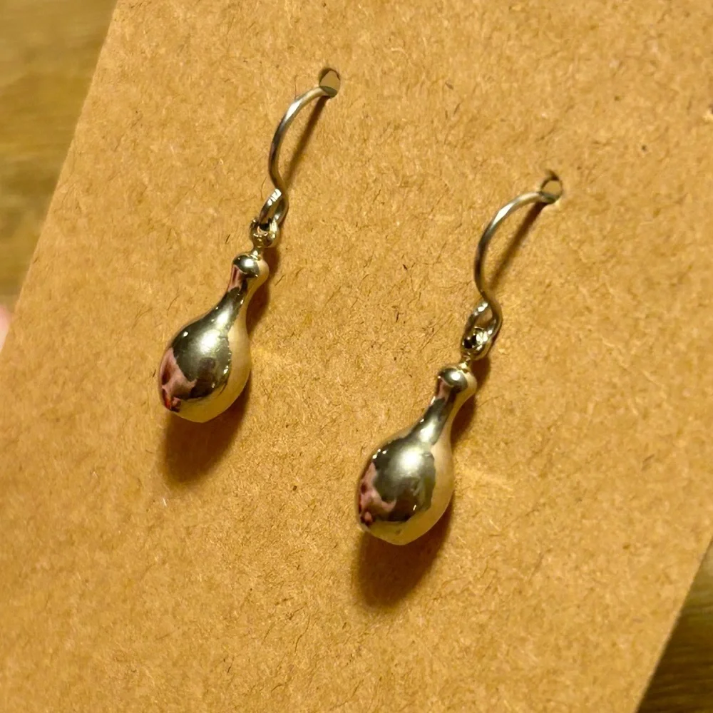 Dainty Silver Drop Earrings